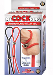 My Erection ring Extreme Shafttie 2 Pack Black & Red by NassToys