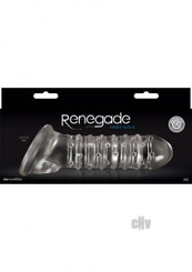Renegade Ribbed Extension Clear Sleeve by NS Novelties