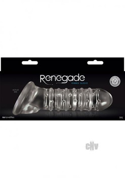 Renegade Ribbed Extension Clear Sleeve by NS Novelties