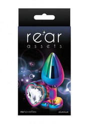 Rear Assets Mulitcolor Heart Medium Clear by NS Novelties