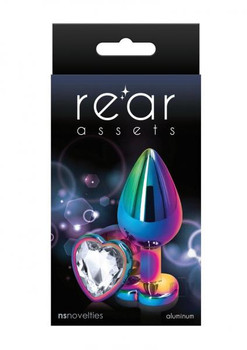 Rear Assets Mulitcolor Heart Medium Clear by NS Novelties
