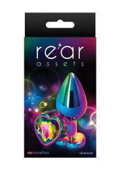 Rear Assets Mulitcolor Heart Medium Rainbow by NS Novelties