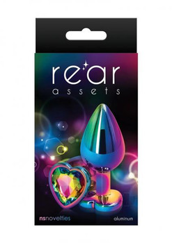 Rear Assets Mulitcolor Heart Medium Rainbow by NS Novelties