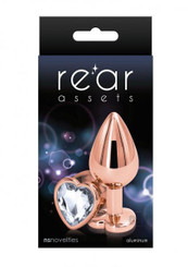 Rear Assets Rose Gold Heart Medium Clear by NS Novelties