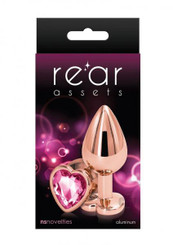 Rear Assets Rose Gold Heart Medium Pink by NS Novelties