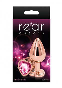 Rear Assets Rose Gold Heart Medium Pink by NS Novelties