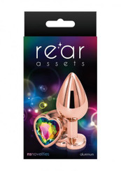 Rear Assets Rose Gold Heart Medium Rainbow by NS Novelties