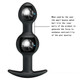 Pretty Love 4.05 inches Silicone Anal Plug with Ball Black - view 2