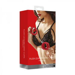 Ouch! Plush Leather Wrist Cuffs by Shots