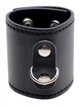 Strict Testicle Stretcher with D-Ring 2 inches Black