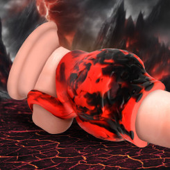 Creature Dildos Hell Hound Silicone Girth Enhancer with Ball Strap M by XR LLC