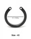 Chastity Cage U-ring #2 - Black