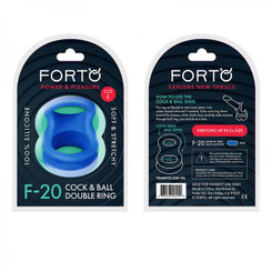 Forto F-20: Balls Stretcher Liquid Silicone 60/77mm Blue