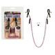 Nipple Clamps Purple Chain with Navel Ring - view 2