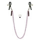 Nipple Clamps Purple Chain with Navel Ring - view 6