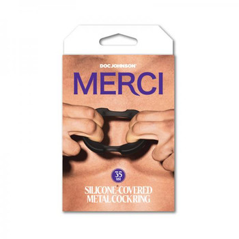 Merci Silicone Covered Metal Erection Ring 35mm Black