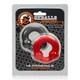 Oxballs 2-pack Erection ring, Steel & Red - view 2