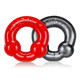 Oxballs 2-pack Erection ring, Steel & Red - view 4