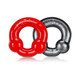 Oxballs 2-pack Erection ring, Steel & Red - view 6