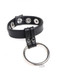 Cg Leather/steel Penis And Ball Ring Black