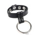 Cg Leather/steel Penis And Ball Ring Black - view 2