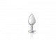Cheeky Charms Round Clear Iridescent Medium Silver Plug - view 2