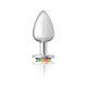 Cheeky Charms Round Rainbow Large Silver Plug - view 2