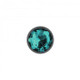 Cheeky Charms Round Teal Medium Gunmetal Butt Plug - view 2