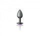 Cheeky Charms Round Purple Small Gunmetal Butt Plug