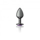 Cheeky Charms Round Purple Medium Gunmetal Butt Plug - view 5