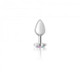 Cheeky Charms Heart Clear Iridescent Small Silver Plug - view 2