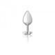 Cheeky Charms Heart Clear Iridescent Medium Silver Plug - view 2