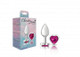 Cheeky Charms Heart Bright Pink Small Silver Plug