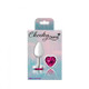 Cheeky Charms Heart Bright Pink Small Silver Plug - view 3