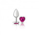 Cheeky Charms Heart Bright Pink Small Silver Plug - view 4