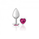 Cheeky Charms Heart Bright Pink Medium Silver Plug - view 7