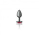 Cheeky Charms Heart Deep Red Small Gunmetal Butt Plug - view 5