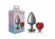 Cheeky Charms Heart Deep Red Large Gunmetal Butt Plug - view 2