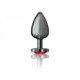 Cheeky Charms Heart Deep Red Large Gunmetal Butt Plug - view 4
