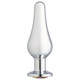Cloud 9 Gems Silver Chromed Tall Anal Plug Small - view 4
