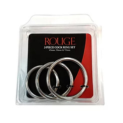 Stainless Steel Stainless Steel 3 Piece Erection Ring Set (55mm/50mm/45mm)
