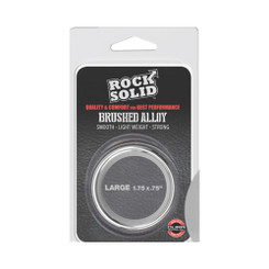 Rock Solid Brushed Alloy Large (1.75in X.75in) Silver