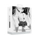 Ouch! Black & White Bonded Leather Wrist Or Ankle Cuffs With Adjustable Straps - view 2