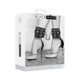 Ouch! Black & White Plush Bonded Leather Ankle Cuffs With Adjustable Straps Black - view 2