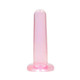 Realrock Crystal Clear Non-realistic Dildo With Suction Cup 5.3 In. Pink - view 4