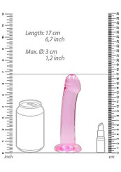 Realrock Non Realistic Dildo W Suction Cup 6.7in Pink
