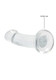 Realrock Non Realistic Dildo W Suction Cup 6.7in Transparent - view 2