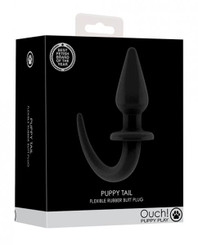 Shots Ouch Puppy Play Tail Butt Plug - Black