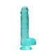 Realrock 6in Realistic Dildo W/ Balls Turquoise - view 7