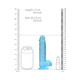 Realrock Crystal Clear Realistic Dildo With Balls 6 In. Blue - view 5